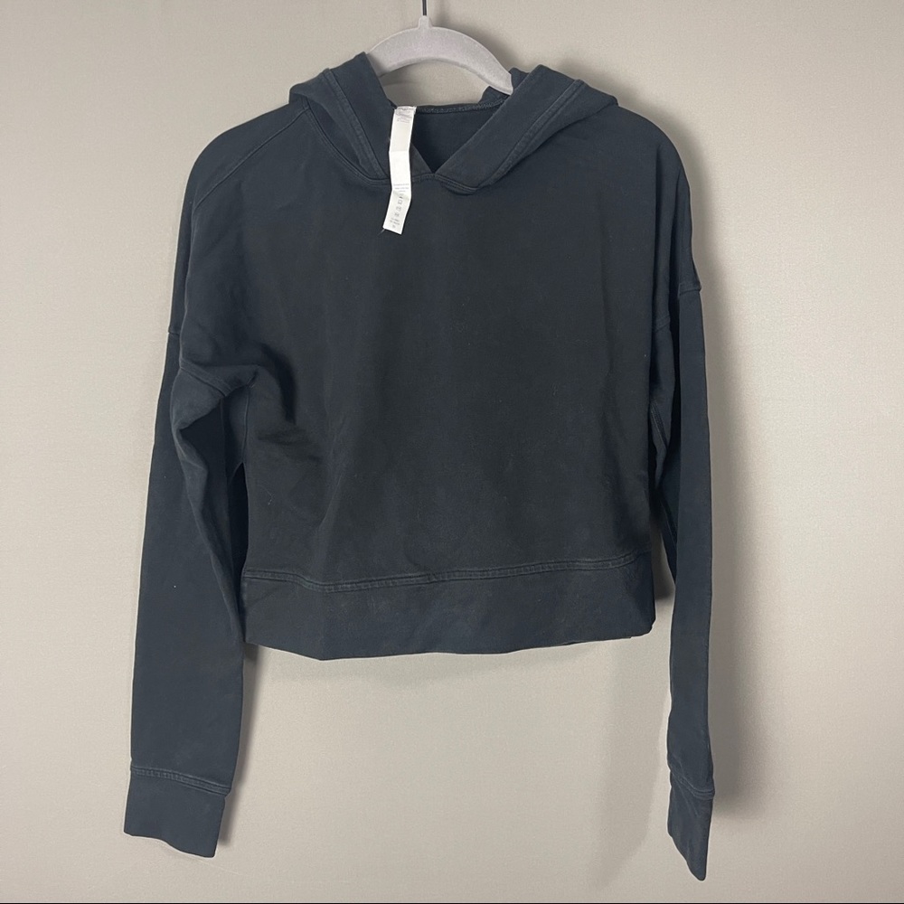 Lululemon Cropped Black Hoodie! (Size 6)